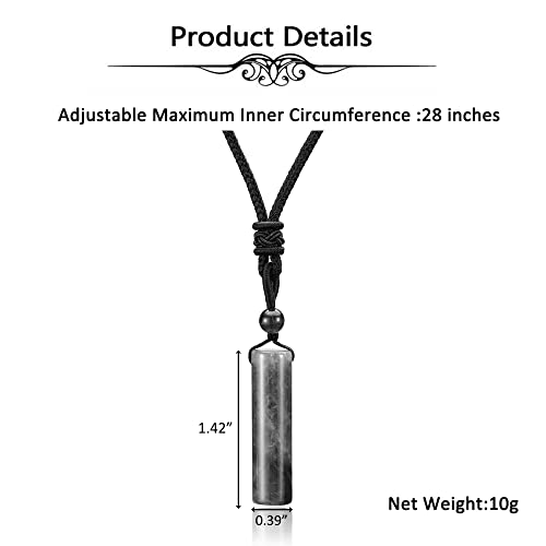 Top Plaza 2 Pcs Green Aventurine Opal Healing Crystal Stone Necklaces For Men Women Cylindrical Pendant Amulet Protection Necklaces Adjustable Braided Cord Natural Quartz Gemstone Necklace Jewelry #TOP5