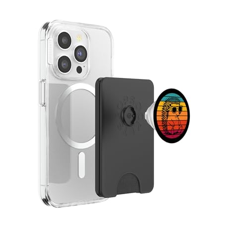 PopSockets PopWallet hérisson MagSafe porte-carte et support rétro