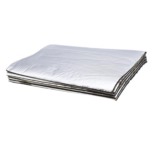 Okiyakusama 5 pezzi Tappetini isolanti acustici e termici Fogli isolanti dalle vibrazioni Tappetini fonoassorbenti Adesivi resistenti al calore per motori Cofano