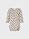 NAME IT Baby-Mädchen NBFWANG Wool Rib LS AOP XXIII Body, Sphinx, 56