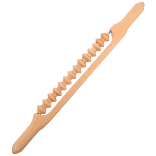 Beavorty Creative Wooden Massaging Stick Smooth Texture Gua Sha Roller for Deep Tissue Relief and Enhanced Blood Circulation for Home Use and Outdoor Relaxation
