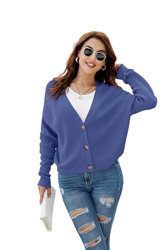 Image of TASAMO Womens Cardigan Sweaters 2026 Fall Cropped Lightweight Sweater