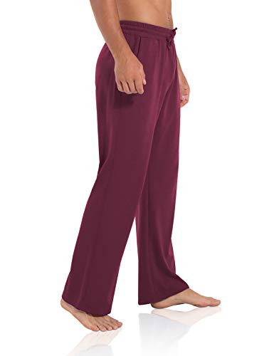 Image of Agnes Urban Men's Joggers Sweatpants Open Bottom Straight Leg Casual Loose Fit Running Athletic Jersey Pants with Pockets