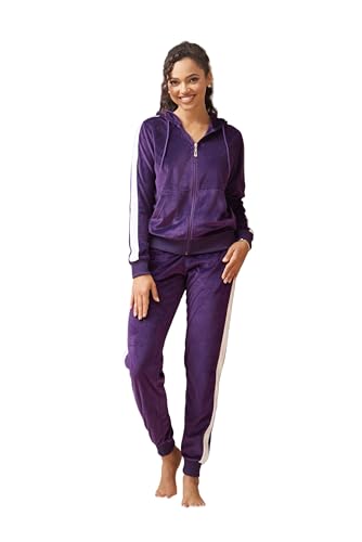 Yasumond Womens Velour Tracksuit Hooded Velvet Sweatshirts Jogging Outfits