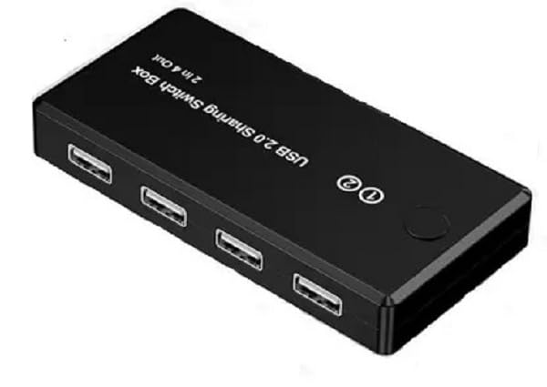 Mak World® 2x4 USB 2.0 Sharing Switch 2 in 4 Out for Mouse Keyboard Scanner Printer etc-image-27