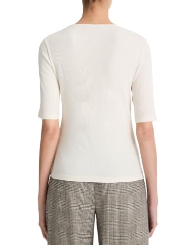 Vince Women's Rib Elbow Sleeve Crew Tee2