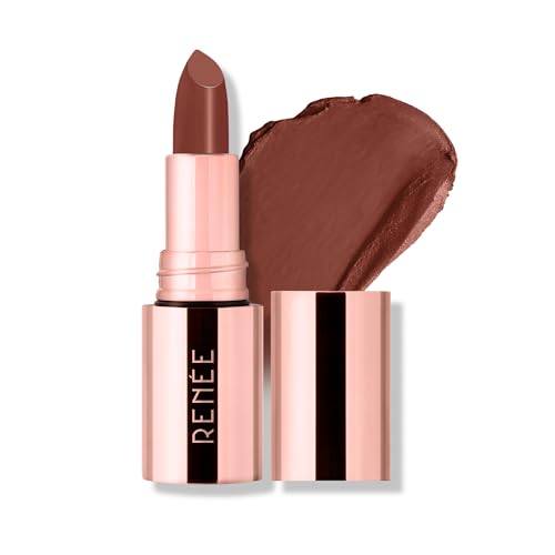 Image of RENEE Everstay Long Stay Matte Lipstick - Brown Spice, Hydrating & Non-Drying, Smudge-Proof, Lightweight, Long Lasting, Intense Pigment, Full Coverage, Vitamin E Infused, For All Occasions, 4.2g | Long-lasting