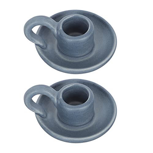 DOITOOL 2pcs Candle Stick Candle Holder- Nordic Style Taper Candle Holders- Decorative Ceramic Candle Holder with Handle for Halloween Christmas Dining Room Home Decoration Display ( Blue ) DOITOOL 2pcs Candle Stick Candle Holder- Nordic Style Taper Candle Holders- Decorative Ceramic Candle Holder with Handle for Halloween Christmas Dining Room Home Decoration Display ( Blue )