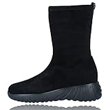  Zapatillas deportivas de botín fabricadas en piel vegana elástica Pedro Miralles modelo BLED en tonos . Hecho a mano en España