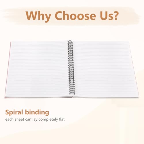 Cahier à spirales A5 bloc-notes ligné avec couverture kraft 60 feuilles