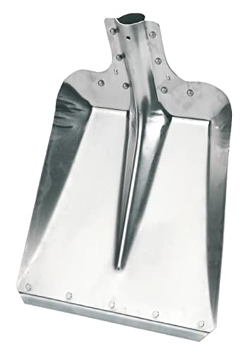 Kerbl Aluschaufel Größe 7 (Breite 32 cm, Gartenschaufel/Stallschaufel, aus Aluminium, mit verzinkter Stoßkante, Schneeschieber, ohne Stiel) 2970