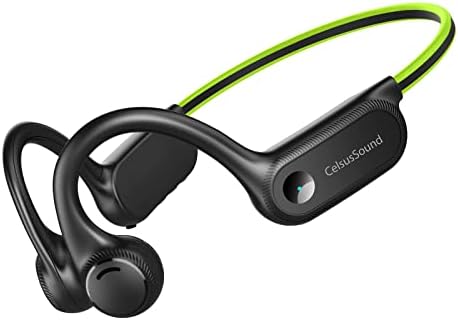 HCMOBI Bone Conduction Headphones, running Sports headphones,Open Ear Headphones,Wireless headphones with Mic, Sweat Resistant sports earphoes for Cycling,Gym,Driving,Music Hiking(Green)