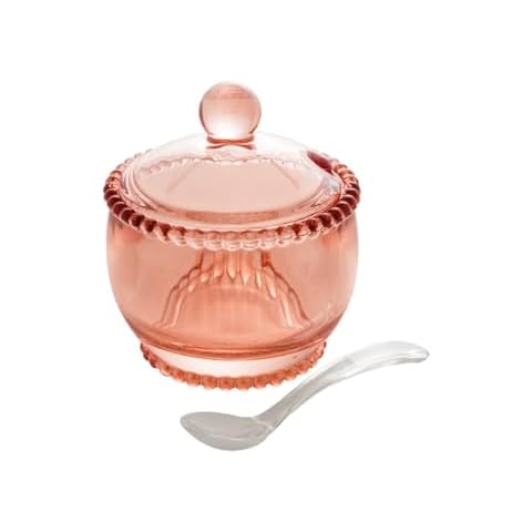 WOLFF Pearl Crystal Beaded Sugar Bowl Cover