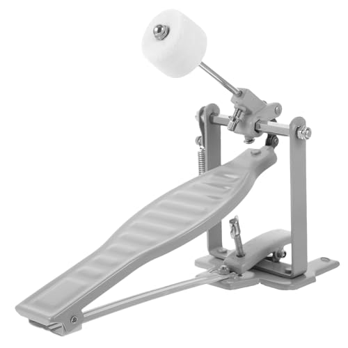 minkissy Pedal de Bombo para Batería Profesional Pieza de Repuesto Ajustable en Color Plateado Accesorio para Instrumento de Percusión Adecuado para Mantenimiento y Reparación