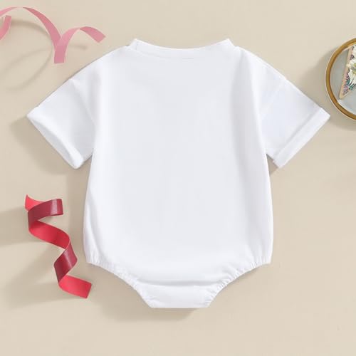 Kayotuas Half/1st Birthday Outfit Baby Boy Girl Birthday Bubble Romper Cute Embroidered Tshirt Bodysuit Short Sleeve Jumpsuit4