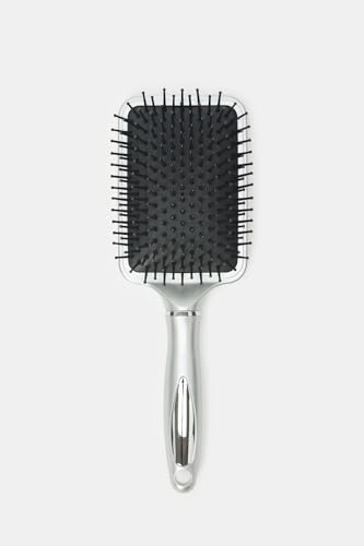 Image of Paddle Hair Brush with Back Mirror for Makeup- Portable Cushioned Hair Comb Brush for Men & Women, Ultra Soft & Flexible Nylon Bristles Great for Travel Detangling Hair Comb for All Hair Types