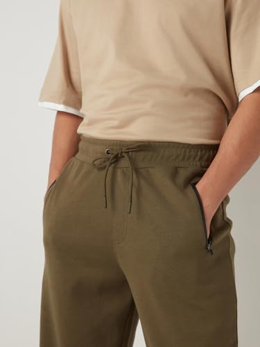 Image of Bewakoof Men's Solid Oversized Fit Cotton Joggers