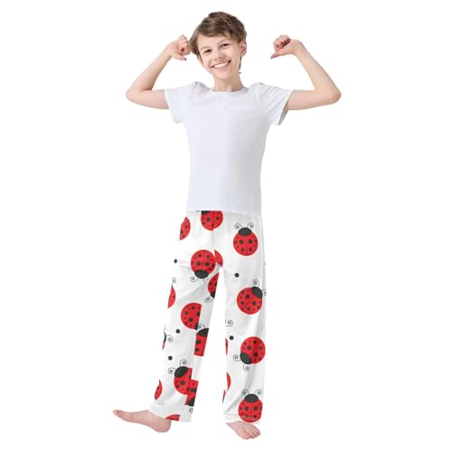 Ladybirds Flying Boys Pants Boys Athletic Pants Long Pant for Boywith Pockets Wide-Leg Size 6-14Y3