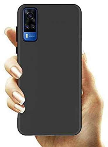 Image of Mobile Back Cover Case for Vivo Y51 (2020) (Silicone Case|CameraProtection|Black SC1510)