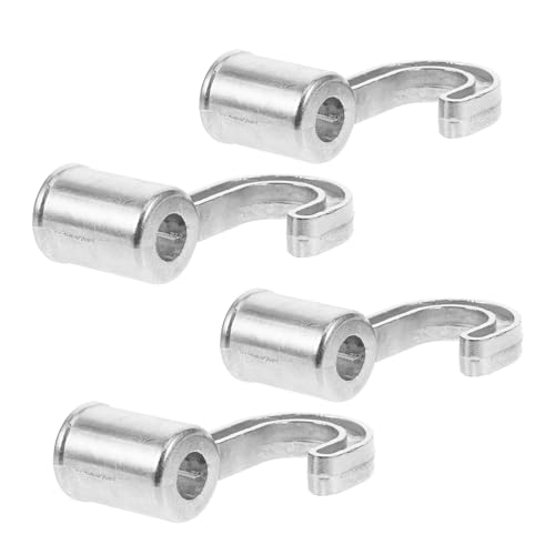 PRETYZOOM 4pcs Aluminum Alloy Closet Rod Holders No Drilling Towel Bar Brackets Heavy Duty Wardrobe Hooks for Easy Installation and Support