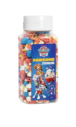 RUF PAW Patrol Tortendeko essbare Pfoten-Streudeko mehrfarbig PAW PATROL Geburtstag Deko für Geburtstagskuchen und Muffins 130 g