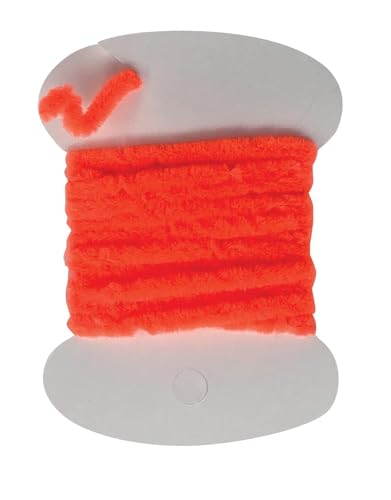 CREATIVE ANGLER FLR Orange Rayon Chenille Fly Tying Materials - Fly Tying Thread for Tying Flies - Fly Fishing Accessories for Fly Fishing Kit - Many Colors - 2 Yards - Medium