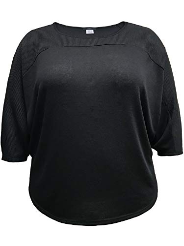 LEEBE Women's Plus Size Dolman-Sleeve Sweater