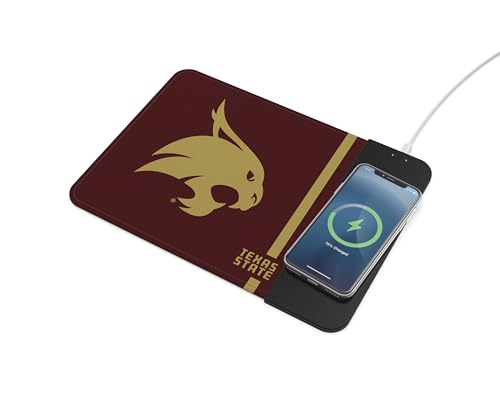 SOAR NCAA Wireless Charging Mouse Pad, Texas State Bobcats