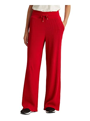 Lauren Ralph Lauren Thermo-Sweathose für Damen, Waffelstrick, Rot/Ausflug,...