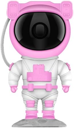 Moofahom Star Projector Galaxy Night Light with Timer and Remote - Astronaut Starry Nebula Ceiling LED Lamp, Gift for Kids and Adults for Bedroom, Christmas, Birthday, Valentine's Day etc.（Pink-White）