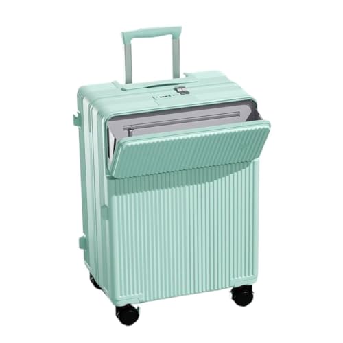 PANKERS Travel Suitcase Fashionable Zippered Front Opening Trolley Case for Men and Women Large Capacity Multifunctional Boarding Case Trolley Case