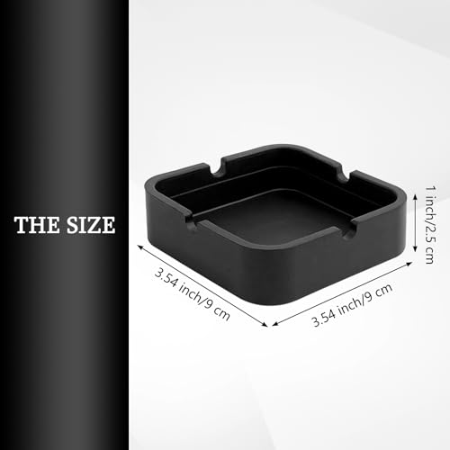 ZUFECY Silicone Outdoor&Indoor Ash tray, Windproof Balcony Ash Holder, Ash Organizer Box for Home Office Cool Decor - Thumbnail 2