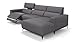 Produktbild Sofanella Ecksofa Teramo Ledersofa Eckgarnitur Eckcouch in Grau S: 260 Breite x 101 Tiefe
