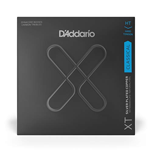 D'Addario XTC46FF Classic Guitar Strings, XT Coated Strings, Dynacore/Carbon Hard Tension