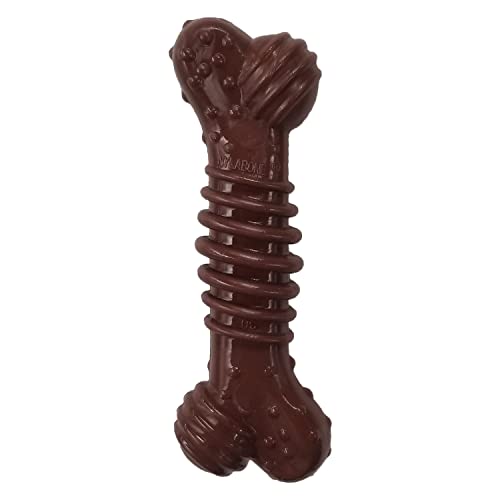 Nylabone Textured Dental Bone Power Chew Toy for Dogs, Dog Toys for Aggressive Chewers, Flavor Medley Flavor, Medium - Up to 35 lbs, 1 Count