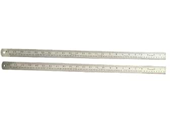 Fte Ruler FTE Stainless Steel Scale Ruler 60Cm | Pack of 2 Pieces | Permanent ...