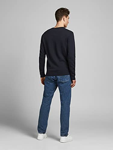 JACK & JONES Homme Col Rond Jjebasic Knit Crew Neck Noos Pull, Manche Longue,Bleu (Navy Blazer), L EU - Image 5