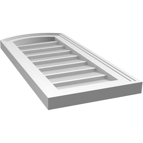 Ekena Millwork GVPAR12X2602SN Arch Top Surface Mount PVC Gable Vent, 12"W x 26"H, Factory Primed White by Ekena Millwork - Image 5