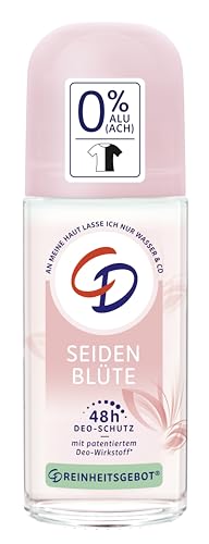 CD Deo Roll-On 'Seidenblüte' 1 x 50 ml, Deodorant ohne Aluminiumsalze, langanhaltender Schutz für 48 h, veganes Hautpflegeprodukt, für empfindliche Haut geeignet