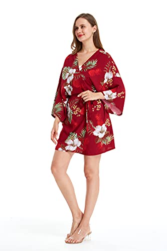 Image of Women's Hawaiian Open Front Kimono Top Signature Prints | Open Front Design; Lightweight Rayon; Signature Tropical Prints; Relaxed Fit; Resort Vacation Style