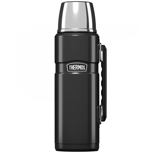 Très Grande flasque de 1,2 L - Thermos - en Acier Inoxydable, Acier Inoxydable, Gun Metal, 9.4 x...