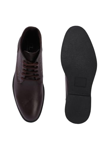 Image of Carlton London Men's Ankle Height Comfortable Lace-Up Round Boot
