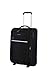 Produktbild travelite 2-Rad Handgepäck Koffer 35 cm breit mit Dehnfalte und Schloss erfüllt IATA Bordgepäck Maß, Gepäck Serie CABIN DF: Kompakter Weichgepäck Trolley, 090236-01, 55 cm, 36 - 42 Liter, schwarz