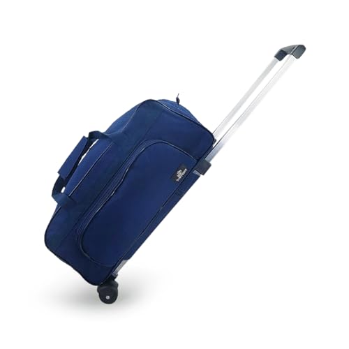 Bolsa mala bagagem mão aviao anac bordo média viagem com rodinha (Azul marinho)