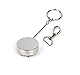 Waizmann.IDeaS® Ausweisjojo Stahlseil STAHLSEIL mit Gürtelclip & Arretierung 40mm Ø Jojo Zipper rund Aufrollmechanismus bis zu 200gr Zugkraft EXTRA STARK & Karabinerhaken