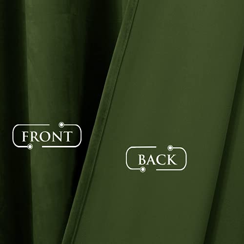 Stangh Velvet Curtains 120 Inches Long For Christmas Backdrops, Luxury Back Tab Thermal Insulated Window Drapes For Living Room, Privacy Room Dividers, W52 X L120, 2 Panels #TOP3