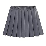 Tissu confortable : fabriqué en polyester respirant et élasthanne, léger mais durable, la texture douce assure un confort tout au long de la journée, que ce soit pour les uniformes scolaires, le sport ou les jeux décontractés. Jupes noires / grises / bleues / roses / rouges / blanches - Cadeau pour fille de la part de maman.