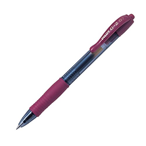 Pilot G207 Retractable Gel Rollerball 0.7 mm Tip (Single Pen) - Lime Dark Red