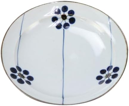 Yokohama Ceramice 【Hasami Ware Handwritten Blue Fruit 6 Inch Plate 77871】 Dinner Plate, Pasta Plate, Hasami Ware, Hand Painted Modern Design image 3