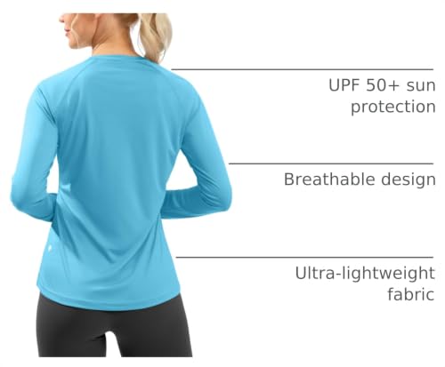Image of UPF 50+ Sun Shirt for Women Long Sleeve Quick Dry UV Protection Hiking Top